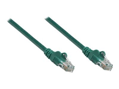 Intellinet Network Patch Cable, Cat6, 7.5m, Green, CCA, U/UTP, PVC, RJ45, Gold Plated Contacts, Snagless, Booted, Lifetime Warra