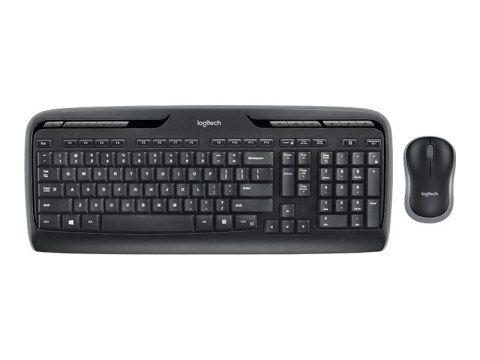 Logitech Wireless Combo MK330 - Zestaw klawiatura i mysz - bezprzewodowa - 2.4 GHz - Międzynarodowy USA - czarny