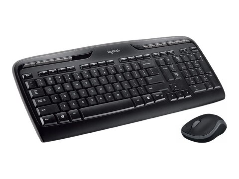 Logitech Wireless Combo MK330 - Zestaw klawiatura i mysz - bezprzewodowa - 2.4 GHz - Międzynarodowy USA - czarny
