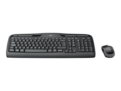 Logitech Wireless Combo MK330 - Zestaw klawiatura i mysz - bezprzewodowa - 2.4 GHz - Międzynarodowy USA - czarny