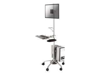 Neomounts FPMA-MOBILE1800 - Wózek - dla wyświetlacz LCD / sprzęt PC - srebrny - rozmiar ekranu: 10"-27"