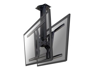 Neomounts PLASMA-C100D - Wspornik - pełny zakres ruchu - dla 2 panele płaskie - czarny - rozmiar ekranu: 37"-75" - montaż na suf