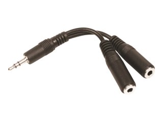 Sandberg - Adapter audio - mini-phone stereo 3.5 mm żeński do mini-phone stereo 3.5 mm męski - czarny