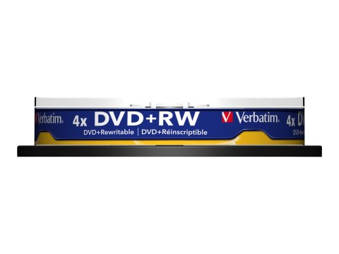 Verbatim - 10 x DVD+RW - 4.7 GB (120 min) 4x - srebrzystomatowy - wałek