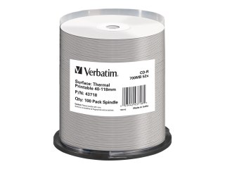 Verbatim - 100 x CD-R - 700 MB 52x - szeroka powierzchnia nadająca się do druku, powierzchnia do zadruku dalszym transferem term