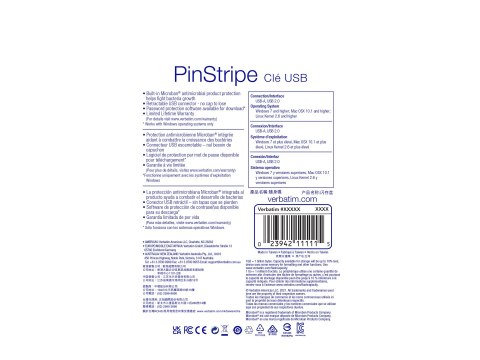 Verbatim PinStripe USB Drive - Pendrive USB - 16 GB - USB 2.0 - czarny