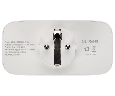 INTELIGENTNE GNIAZDO ELEKTRYCZNE ATLO-WS99EU-TUYA Wi-Fi, Tuya Smart