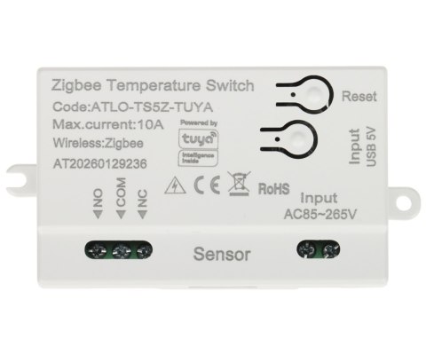 INTELIGENTNY PRZEŁĄCZNIK Z POMIAREM TEMPERATURY ATLO-TS5Z-TUYA ZigBee, Tuya Smart ATLO