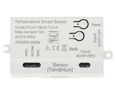 INTELIGENTNY PRZEŁĄCZNIK Z POMIAREM TEMPERATURY I WILGOTNOŚCI ATLO-TSH3-TUYA Wi-Fi, Tuya Smart ATLO