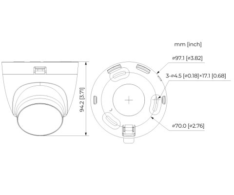 KAMERA AHD, HD-CVI, HD-TVI, CVBS HAC-HDW1509TLQ-A-LED-0280B-S3 Full-Color - 5 Mpx 2.8 mm DAHUA