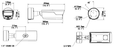 KAMERA IP ANPR PKC2641-Z80-IR-P - 4 Mpx 8 ... 32 mm - MOTOZOOM UNIVIEW