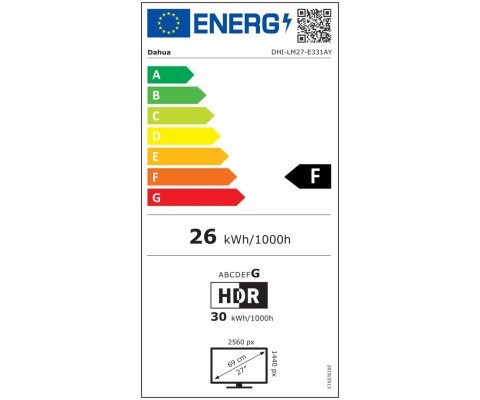MONITOR GAMINGOWY LM27-E331AY 27 " - 1440p QHD 200 Hz DAHUA