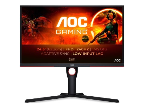 AOC Gaming 25G3ZM/BK - G3 Series - monitor LED - gaming - 25" (24.5" widoczny) - 1920 x 1080 Full HD (1080p) @ 240 Hz - VA - 300
