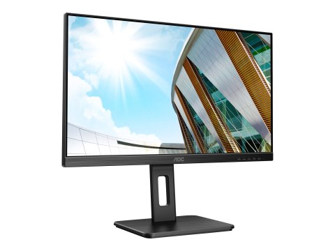 AOC Q24P2Q - Monitor LED - 23.8" (24" widoczny) - 2560 x 1440 QHD @ 75 Hz - IPS - 250 cd/m² - 1000:1 - 4 ms - HDMI, VGA, Display