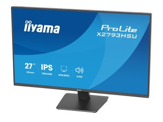 Iiyama X2793HSU-B1 - Monitor LED - 27" - 1920 x 1080 Full HD (1080p) @ 120 Hz - IPS - 350 cd/m² - 1500:1 - 1 ms - HDMI, DisplayP