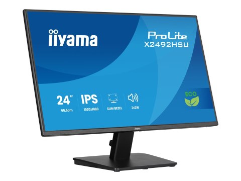 Iiyama ProLite X2492HSU-B1 - Monitor LED - 24" - 1920 x 1080 Full HD (1080p) @ 120 Hz - IPS - 300 cd/m² - 1500:1 - 3 ms - HDMI, 