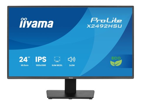 Iiyama ProLite X2492HSU-B1 - Monitor LED - 24" - 1920 x 1080 Full HD (1080p) @ 120 Hz - IPS - 300 cd/m² - 1500:1 - 3 ms - HDMI, 
