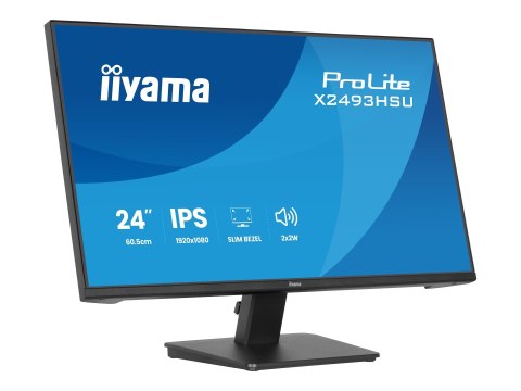 Iiyama ProLite X2493HSU-B1 - Monitor LED - 24" (23.8" widoczny) - 1920 x 1080 Full HD (1080p) @ 120 Hz - IPS - 350 cd/m² - 1500: