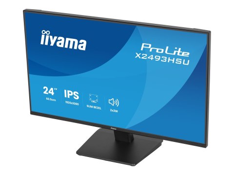 Iiyama ProLite X2493HSU-B1 - Monitor LED - 24" (23.8" widoczny) - 1920 x 1080 Full HD (1080p) @ 120 Hz - IPS - 350 cd/m² - 1500: