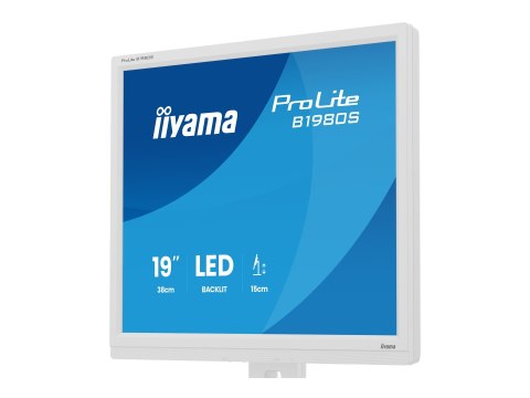 Iiyama ProLite B1980S-W1 - Monitor LED - 19" - 1280 x 1024 @ 75 Hz - TN - 250 cd/m² - 1000:1 - 3 ms - HDMI, DisplayPort - głośni