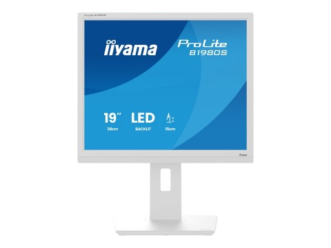 Iiyama ProLite B1980S-W1 - Monitor LED - 19" - 1280 x 1024 @ 75 Hz - TN - 250 cd/m² - 1000:1 - 3 ms - HDMI, DisplayPort - głośni