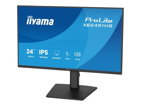 Iiyama ProLite XB2491HS-B1 - Monitor LED - 24" (23.8" widoczny) - 1920 x 1080 Full HD (1080p) @ 120 Hz - IPS - 350 cd/m² - 1500: