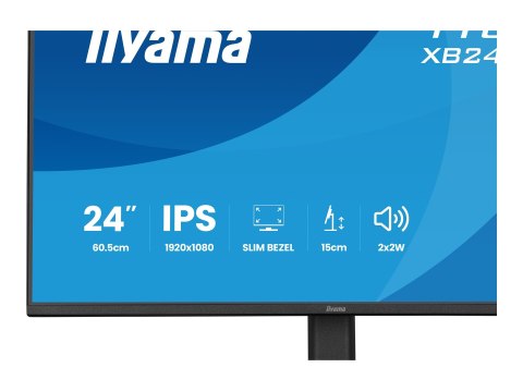 Iiyama ProLite XB2491HS-B1 - Monitor LED - 24" (23.8" widoczny) - 1920 x 1080 Full HD (1080p) @ 120 Hz - IPS - 350 cd/m² - 1500:
