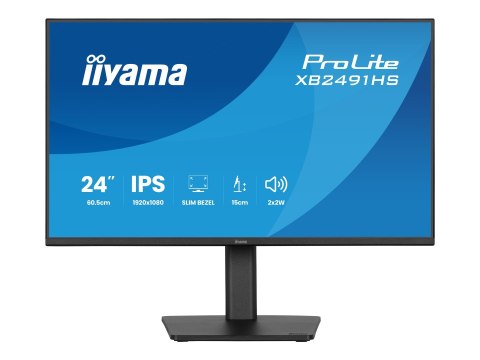 Iiyama ProLite XB2491HS-B1 - Monitor LED - 24" (23.8" widoczny) - 1920 x 1080 Full HD (1080p) @ 120 Hz - IPS - 350 cd/m² - 1500: