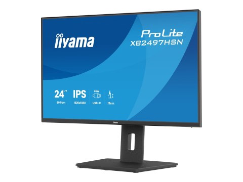 Iiyama ProLite XB2497HSN-B1 - Monitor LED - 24" (23.8" widoczny) - 1920 x 1080 Full HD (1080p) @ 100 Hz - IPS - 350 cd/m² - 1500