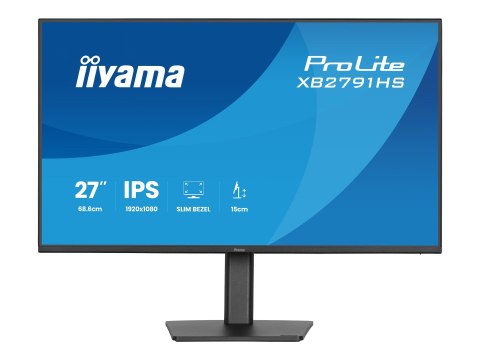 Iiyama ProLite XB2791HS-B1 - Monitor LED - 27" - 1920 x 1080 Full HD (1080p) @ 120 Hz - IPS - 350 cd/m² - 1500:1 - 1 ms - HDMI, 