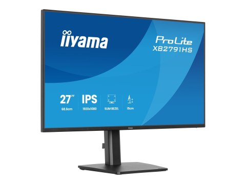 Iiyama ProLite XB2791HS-B1 - Monitor LED - 27" - 1920 x 1080 Full HD (1080p) @ 120 Hz - IPS - 350 cd/m² - 1500:1 - 1 ms - HDMI, 