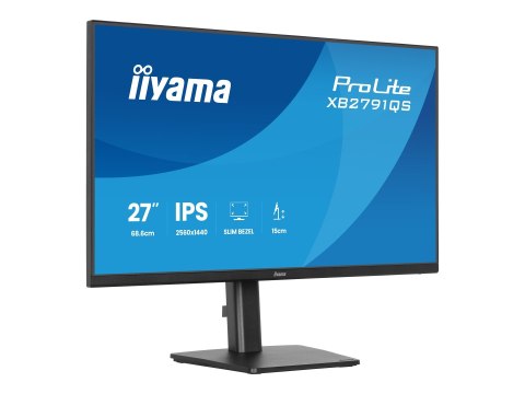 Iiyama ProLite XB2791QS-B1 - Monitor LED - 27" - 2560 x 1440 QHD @ 75 Hz - IPS - 350 cd/m² - 1000:1 - 1 ms - HDMI, DisplayPort -