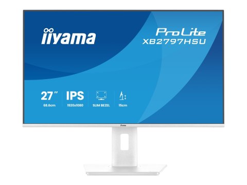 Iiyama ProLite XB2797HSU-W1 - Monitor LED - 27" - 1920 x 1080 Full HD (1080p) @ 120 Hz - IPS - 350 cd/m² - 1500:1 - 1 ms - HDMI,