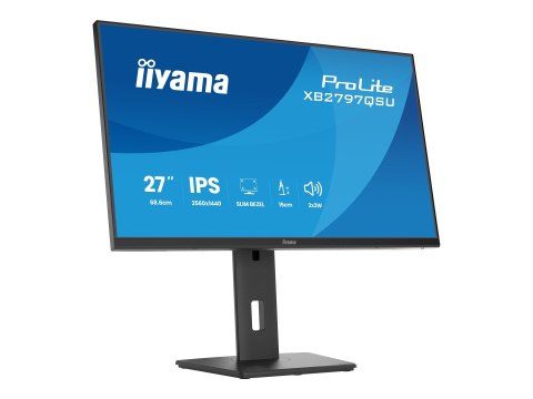 Iiyama ProLite XB2797QSU-B1 - Monitor LED - 27" - 2560 x 1440 QHD @ 75 Hz - IPS - 350 cd/m² - 1000:1 - 1 ms - 2xHDMI, DisplayPor