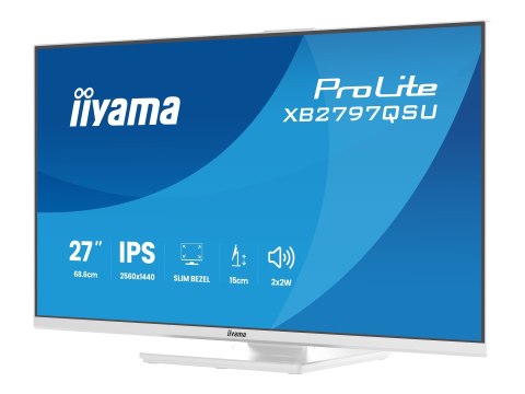 Iiyama ProLite XB2797QSU-W1 - Monitor LED - 27" - 2560 x 1440 QHD @ 75 Hz - IPS - 350 cd/m² - 1000:1 - 1 ms - 2xHDMI, DisplayPor