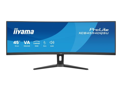 Iiyama ProLite XCB4594DQSU-B1 - Monitor LED - zaokrąglony - 45" (44.5" widoczny) - 5120 x 1440 Dual Quad HD @ 75 Hz - VA - 450 c