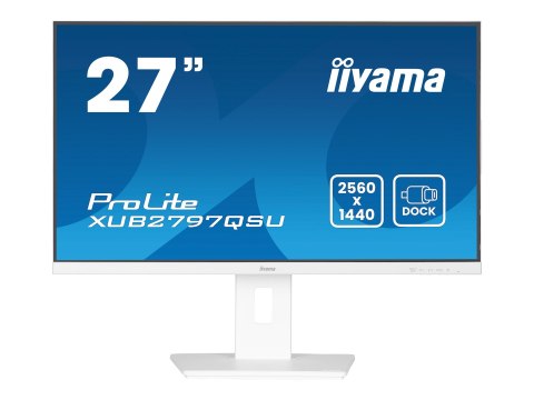Iiyama ProLite XUB2797QSU-W2 - Monitor LED - 27" - 2560 x 1440 QHD @ 100 Hz - IPS - 300 cd/m² - 1300:1 - 1 ms - HDMI, DisplayPor