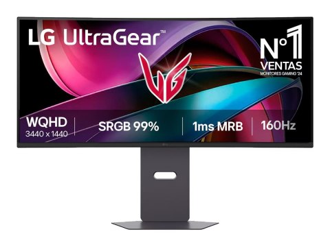 LG UltraGear 34G600A-B - Monitor LED - gaming - zaokrąglony - 34" - 3440 x 1440 UWQHD @ 160 Hz - VA - 300 cd/m² - 4000:1 - HDR10