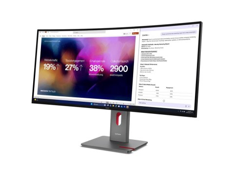 Lenovo ThinkVision P40WD-40 - Monitor LED - zaokrąglony - 40" (39.7" widoczny) - 5120 x 2160 5K @ 120 Hz - IPS - 400 cd/m² - 200