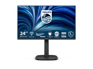 Philips 24B2U3601 - Monitor LED - 24" (23.8" widoczny) - 2560 x 1440 QHD @ 120 Hz - IPS - 1500:1 - HDMI, DisplayPort, USB-C - gł
