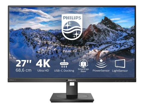 Philips P-line 279P1 - Monitor LED - 27" - 3840 x 2160 4K @ 60 Hz - IPS - 350 cd/m² - 1000:1 - 4 ms - 2xHDMI, DisplayPort, USB-C