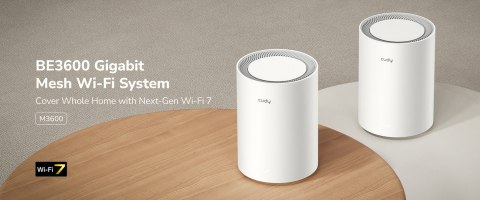 DOMOWY SYSTEM WI-FI MESH M3600(1-PACK) Wi-Fi 7 2.4 GHz, 5 GHz, 688 Mb/s + 2880 Mb/s CUDY
