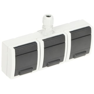 GNIAZDO NATYNKOWE POTRÓJNE AQUANT-2K-G3/EPN 250 V AC 16 A IP65 Elektro-Plast