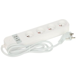 INTELIGENTNA LISTWA ZASILAJĄCA ATLO-WS95U-TUYA (4 GNIAZDA + 2 USB + 1 USB-C) Wi-Fi, Tuya Smart 1.5 m