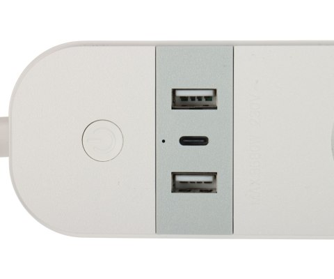 INTELIGENTNA LISTWA ZASILAJĄCA ATLO-WS95U-TUYA (4 GNIAZDA + 2 USB + 1 USB-C) Wi-Fi, Tuya Smart 1.5 m