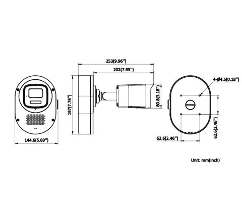 KAMERA IP DS-2CD1T67G3-LIUF/LSL(2.8MM) ColorVu SoundMax - 6 Mpx Hikvision