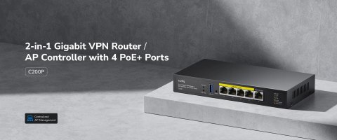 ROUTER VPN C200P 4 PoE CUDY