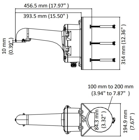 UCHWYT KAMERY DS-1604ZJ-BOX-POLE Hikvision