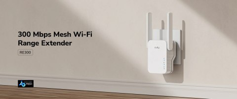 UNIWERSALNY WZMACNIACZ SIECI BEZPRZEWODOWEJ RE300 Wi-Fi 4 2.4 GHz CUDY
