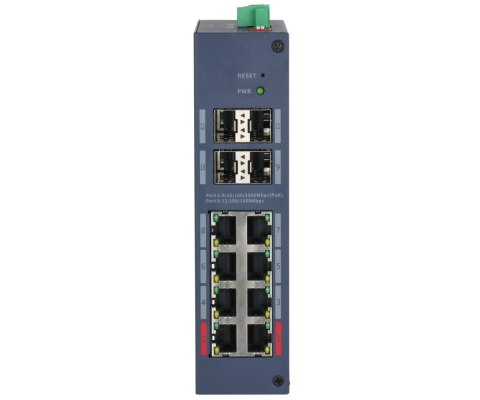 ZARZĄDZALNY SWITCH PRZEMYSŁOWY POE CHS4412-8GT-125 8-PORTOWY + 4X SFP DAHUA